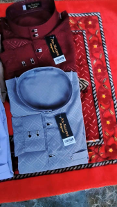 Kemko Sultan Embos Motif Diamond/Kemeja Koko Embos Lengan Panjang