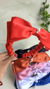 Bando Scrunchi Pita Besar & Mutiara: Desain Unik untuk Anak