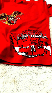 Baju Kaos Garuda Indonesia 17 Agustusan Anak Laki Laki Perempuan usia 1-10 tahun Katun 30s DTF