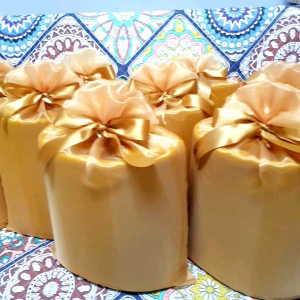 ผ้าห้มฟู 60x80 นิ้ว บรรจุทุ ผ้าไหมแก้ว สีทอง