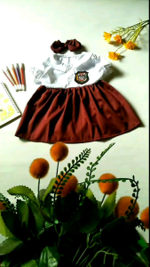 Gratis Ongkir Dress Bayi Ala Seragam Sekolah Lucu Unik Gemesin Baru Trend Terkini