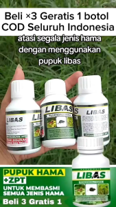 Terlaris Pupuk Libas Pembasmi Hama dan Bakteri Tanaman paling ampuh Beli 3 Gratis 1