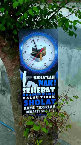 jam dinding motivasi islami kata kata islami dekorasi rumah aksesoris minimalis