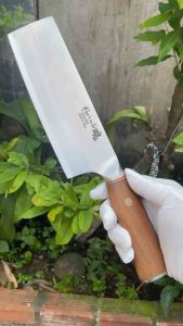 [ Cao cấp ] Dao thái thịt Nhật chính hãng dài 30cm dày 2mm siêu bén không rỉ cán gỗ cầm đầm tay