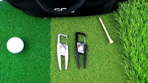 คลิปมาร์คลูกกอล์ฟแม่เหล็ก+ซ่อมกรีน golf ball marker & divot repair tool (ห่วงคล้อง)