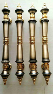 (4 biji) Termurah Handle Pintu Rumah Kuningan 45 Cm Tarikan Pintu Motif Nanas Cemara Blewah Dahlia Kuat Awet Anti Karat