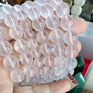 Natural Star Rose Quartz Madagascar Faceted Rose Quartz Bracelet