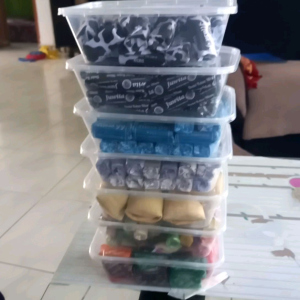 Paket Building 2 box Dodol Garut Zidna Campur Rasa berat 1Kg Packing box plastik