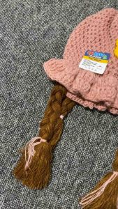 Topi Kupluk Bayi Perempuan 0-12 Rambut Kepang BUNGA Variasi / Topi Bayi Kupluk Imut Lucu Baby Hat Wig DM Baby