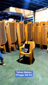 kursi plastik/kursi taman/kursi sandaran plastik napolly kokoh - meja mapan