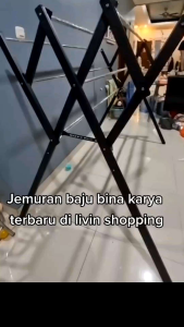 JEMBAJU PAKAIAN STAINLESS JUMBO MINIMALIS THOR - Hitam