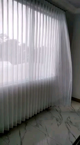 Vitrase gorden panjang 4 meter / hordeng vitrase putih polos lebar 2 meter