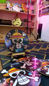 ID10 Jam dinding dekorasi pajangan ruangan minimalis onepIece