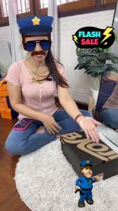 รองเท้าฮาฟ รองเท้าตำรวจ คัทชูผู้ชาย Baoji หนังหุ้มข้อ สีดำ รหัส BJ8026 ไซส์39-45