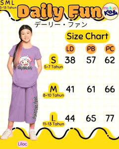 Setelan Anak Perempuan Remaja Me & You Kids Set Kulot 7/8 Kaos Spandek Premium 5-13th