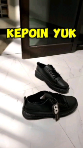 Sepatu Docmart Pria Full Hitam pantofel lagi hits viral cocok untuk kerja sekolah kuliah