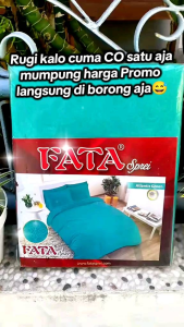 FATA Sprei Ukuran 180x200x20cm Polos Embossed King Size Microtex Disperse Bahan Halus Nyaman & Tidak Luntur