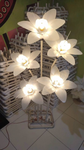 standing bunga lampu wedding dekorasi hias cafe ruang tamu motif oval 5 lubang pipa elastis