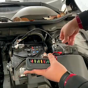 Penguji Ukur Kapasitas Aki/Batrai 12V 6LED Indikator