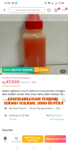 Essen Viral: Essen Oplosan Durian Nangka Salmon Ukuran 30 ml