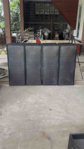 ตู้ลําโพ ง กลางแจ้ง เสียง กลาง 12 นิ้ว 2x1 ราคา ถูก ไม้อัดแท้ ตะแกรง 6 เหลี่ยม มือจับเหล็ เพลท์หลัง ใส่แหลม 888