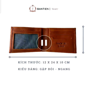 Ví Da Nam Ngang Bóp Da Nam Họa Tiết Rồng 12x24x10 Sang Trọng Nam Tính