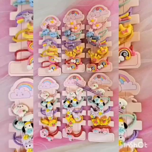 (1PASANG) IKAT RAMBUT DOFF KARAKTER ELASTIS / IKAT RAMBUT SANRIO IMPORT / CUTE CHARACTER HAIR TIE / KSK7890