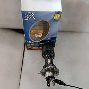 Lampu Depan Mobil Motor H4 Kipas Plus Ring Biru - Ayoto A2 H4 Plus Angel Biru - AYOTO H4 Kipas 45Watt