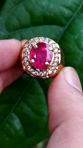 Cincin Batu Natural Ruby Corondum Madagascar (High Quality)