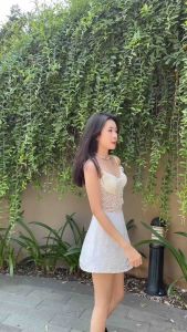 Đầm Ren 2 Dây Cúp Ngực Kèm Quần Nữ Đi Chơi Tiệc Cưới Chất Thun Ren Loại 1