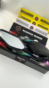TYS Side Mirror Universal for Motorcycle | Rear View Mirror Set | Durable and Adjustable | Easy to Install | Stylish Design | Left and Right Pair | Motorbike Side Mirror for All Types