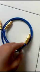 KABEL JACK AUDIO RCA TO RCA KITANI KABEL RCA 2 IN 2 ASLI TEMBAGA