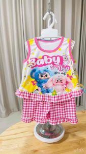 ชุดเด็ก เบบี้ทรี (รหัสFAA35) babe tree ชุดเซ็ทเด็ก เสื้อ+กางเกง เหมาะสำหรับเด็ก 5-18เดือน หรือไม่เกิน10กิโล ใส่สวยน่ารักมากค่ะ เด็กหญิง