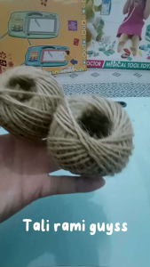 Tali Rami 50 meter 1 roll - Tali Goni Klip kayu - Tali Dekorasi Foto - Tali Kain - Tali Cokelat - Tali Karung