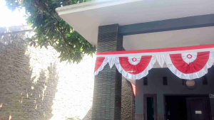 Bendera Background Matahari 10 Gelombang 85 Meter