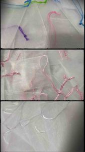 ถุงตาข่ายใส่สบู่ แพ็ค 50 ใบ ไซส์ L 10x14 cm เกรด AAA งานไทยตาข่ายเนื้อหนาพรีเมี่ยม ถุงตาข่ายตีฟอง เชือกสีชมพู ขาว คละสี