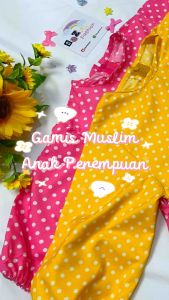 SAZFASHION GAMIS MUSLIM ANAK PEREMPUAN / DRESS ANAK PEREMPUAN / BAJU ANAK USIA ( 3-4 Tahun )