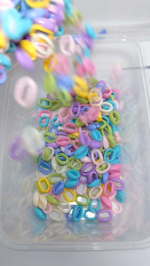 20gram manik rantai warna pastel rantai plastik bahan kerajinan