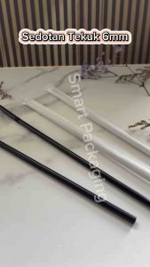 [ISI 500 PCS] Sedotan 6mm Hitam Tekuk Bungkus Kertas Higenis Single Pack / Straw Minuman Sekali Pakai