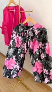 ●ECLAIRE● 07X Setelan Celana Kulot Floral Flower Bunga Fashion Muslim Lebaran Idul adha idul fitri Mira