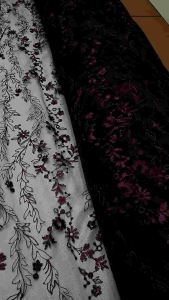 Bahan kain tille/kebaya camikel bordir tebal pake pinggiran prada. Dekripsi ada di bawah👇 🙏