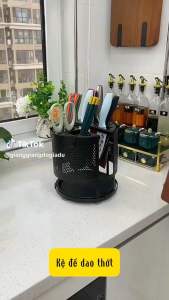 Kệ thớt dao đũa đa năng xoay 360 độ Sơn tĩnh điện chống rỉ