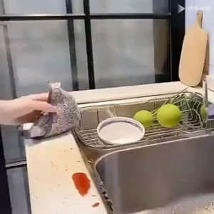 Khăn Lau Bếp Màu Xám Siêu Thấm Vải Bông Dày Hút Nước Cực Tốt