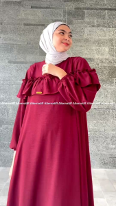 FREYYA RUFFLE DRESS 110 CM / GAMIS RAMPLE DADA PREMIUM CRINKLE AIRFLOW POLOS / MAXY BY ALTERNATIF UMBRELLA