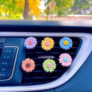Daisy Flower Car Perfume Car Air Freshener Clip Pewangi Kereta