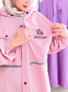 JAS HUJAN GAMIS SYARI WARNA TERBARU BAHAN PVC ANTI REMBES BY ATHENA