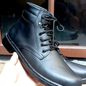 KHABITTA SEPATU PDH FORMAL DINAS TNI POLRI SECURITY KULIT MODEL TALI RESLETING