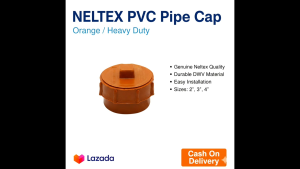 NELTEX PVC Orange Clean Out Cap 2" 3" 4" | Heavy Duty DWV Pipe Fitting | Plumbing & Sanitary