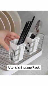 Hanging Utensil Storage Rack Cutlery Holder Draining Basket Spoon Fork Chopsticks Organizer Kitchen Dish Drying Rack
