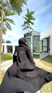 Abaya Kaligrafi Hitam Gamis Wanita Turkey Muslim Murah Terbaru Jalabiah palestine Swaroski Habuba Palestina